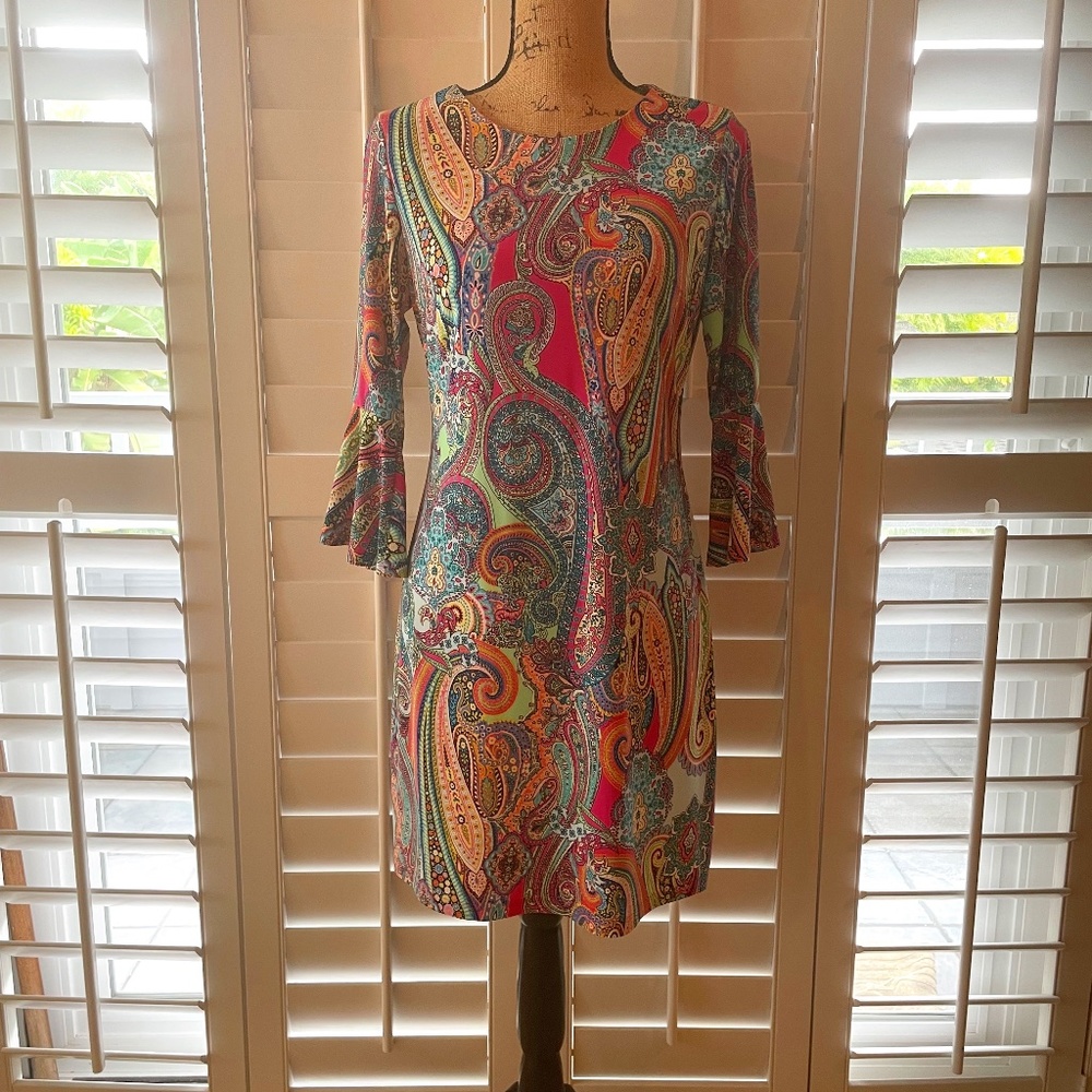 Tommy Hilfiger,  paisley dress, size 8 petite.